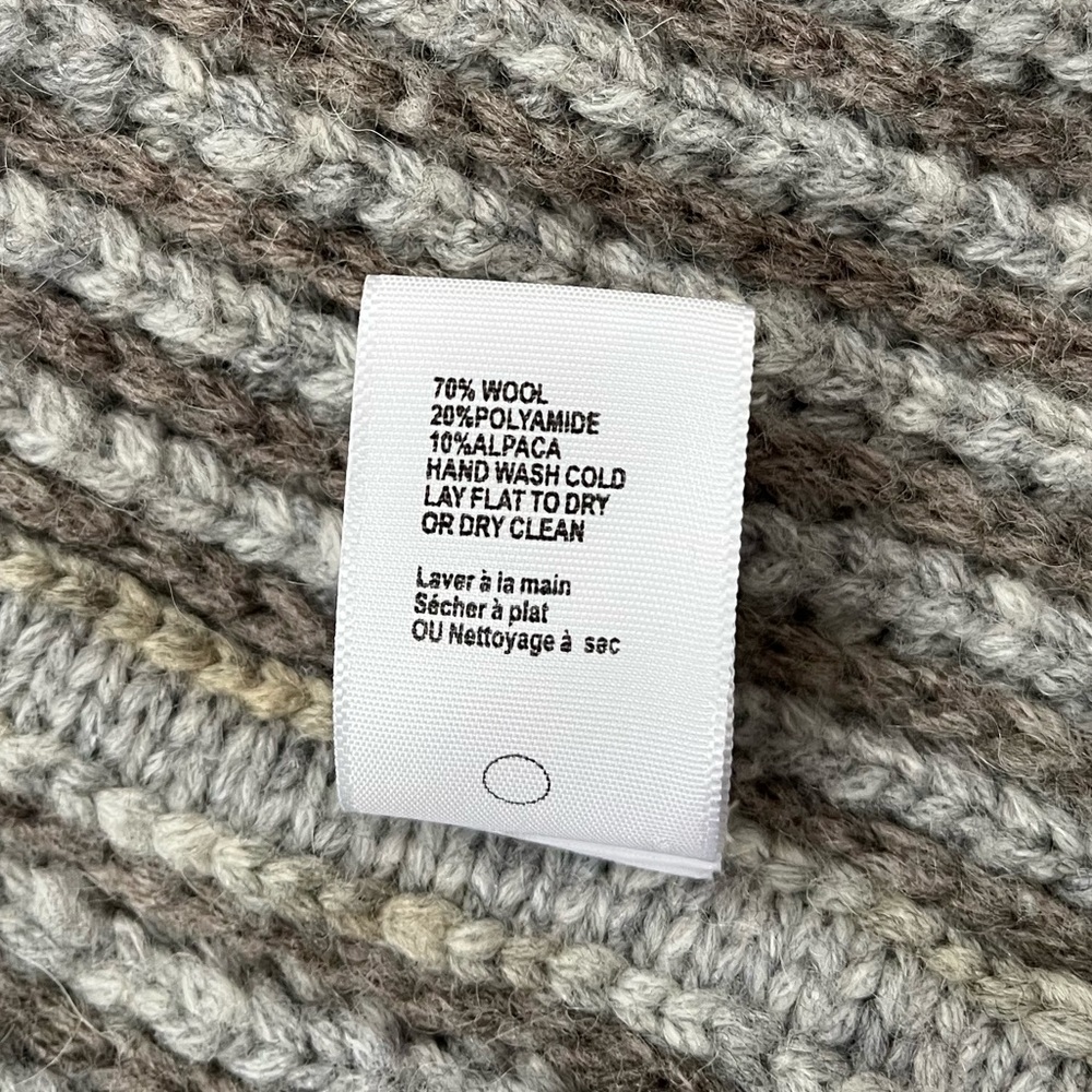 {James Perse} Wool & Alpaca Blend Sleeveless Cardigan Vest Grey - Size 3 (Large) - Picture 9 of 9